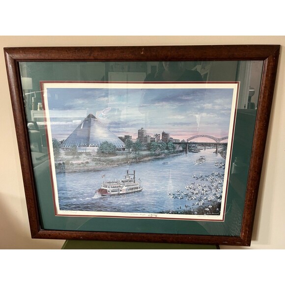 SIGNED A Greater Memphis Artist Proof Print Louise Dunavant Framed Double Matte - Picture 2 of 9